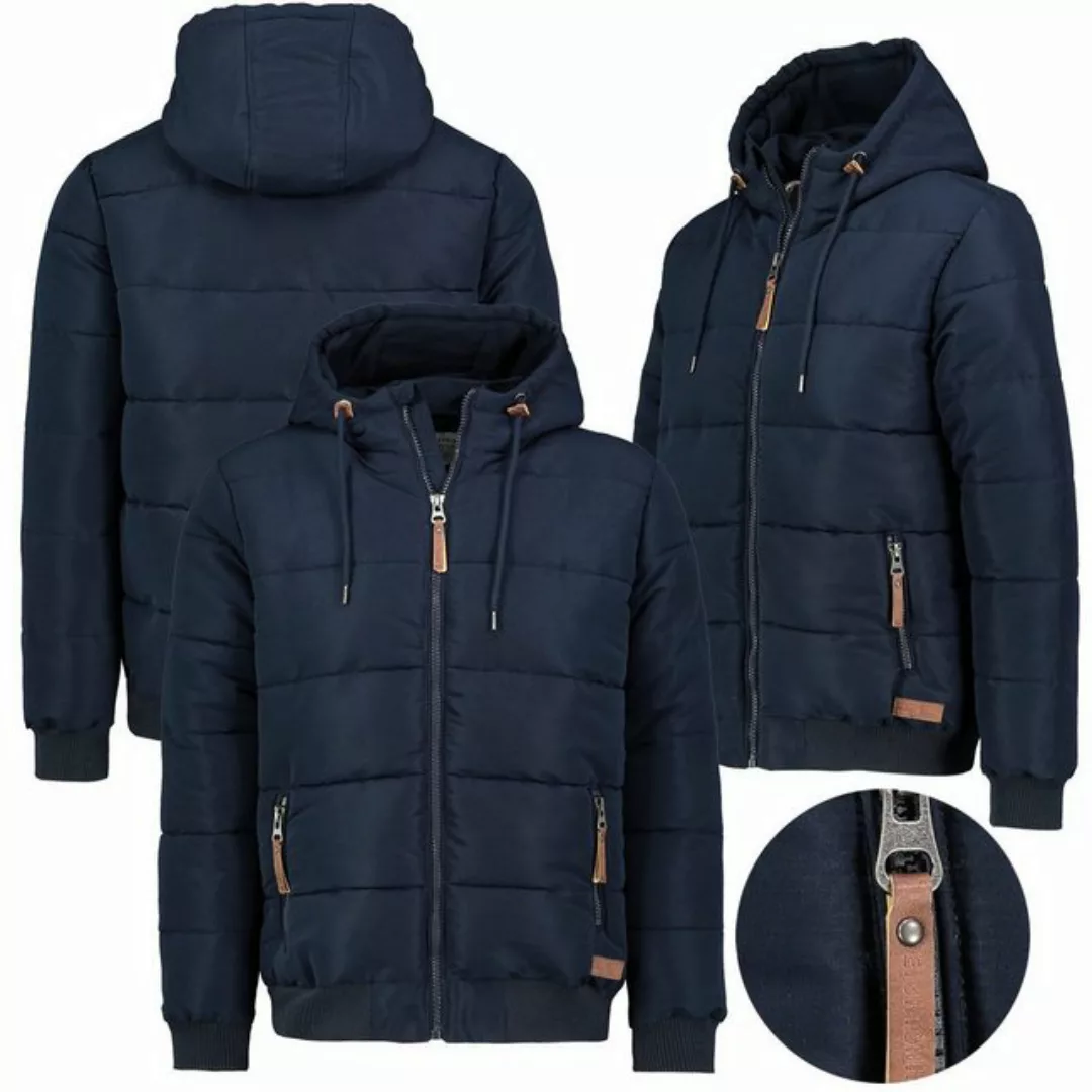 Eight2Nine Steppjacke Herren Winter Jacke Steppjacke Kapuzenjacke Stehkrage günstig online kaufen