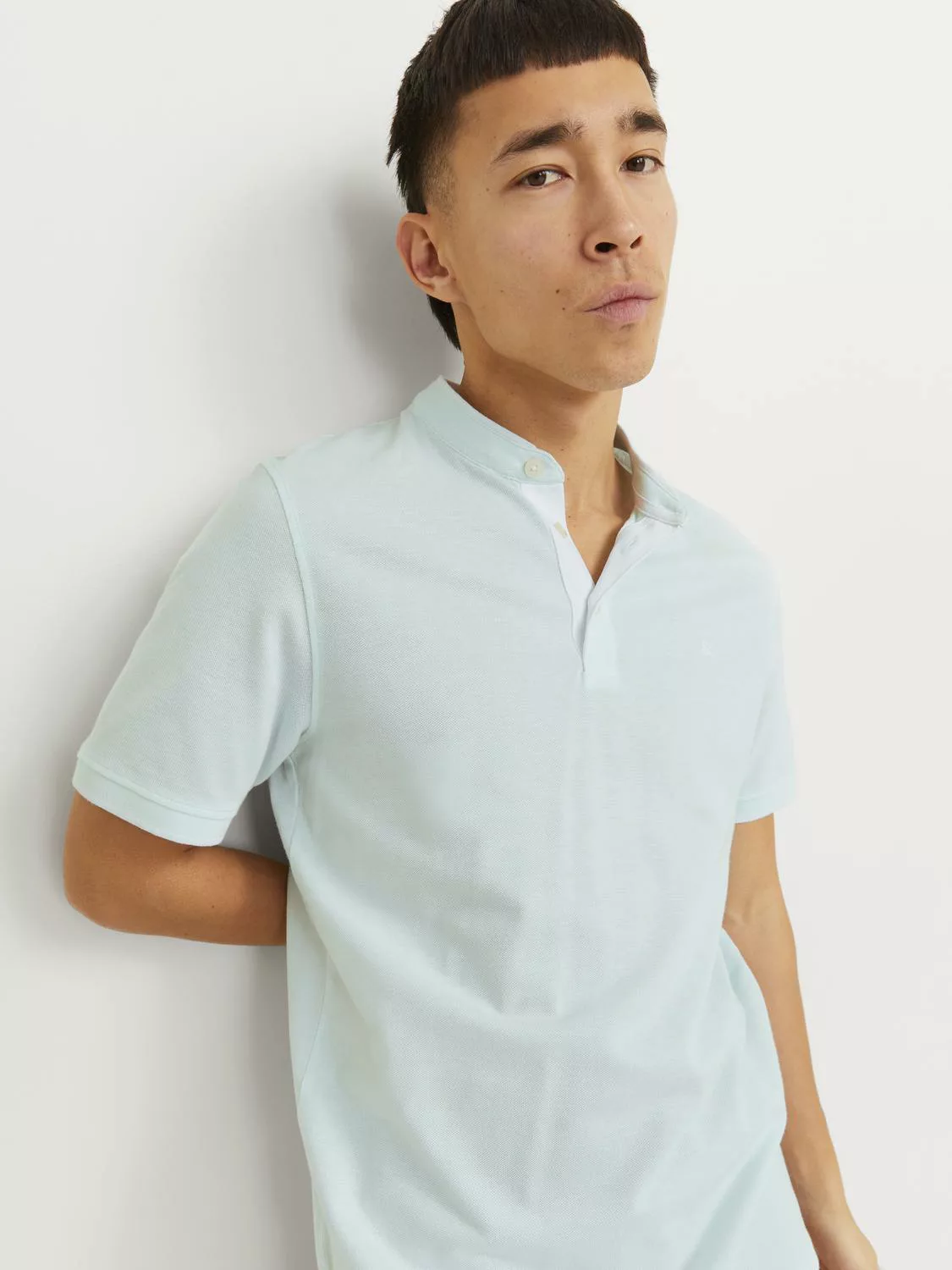 Jack & Jones Poloshirt "JJEPAULOS MAO POLO", mit Logo Stickerei günstig online kaufen