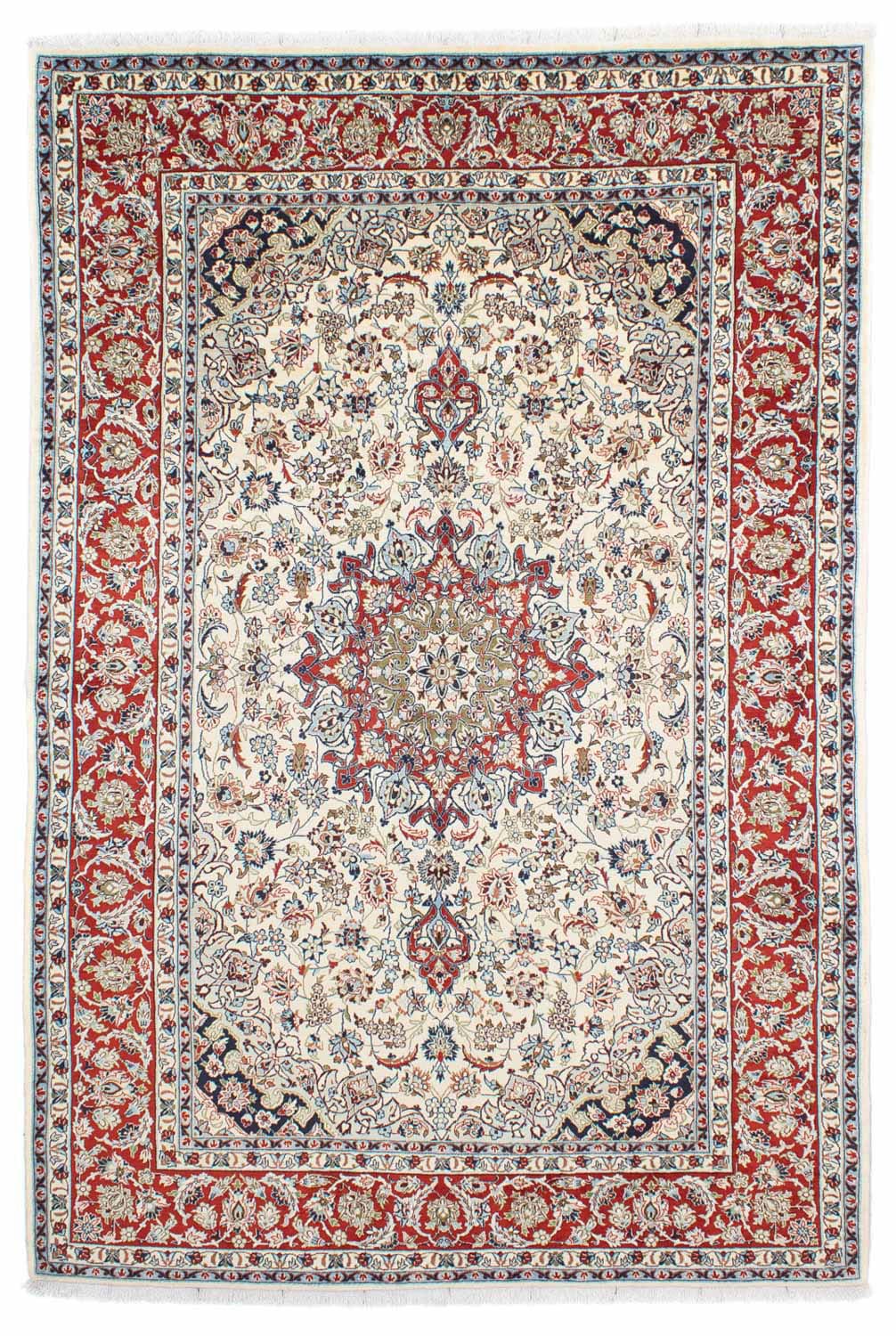 morgenland Wollteppich »Najafabad Medaillon Beige 305 x 207 cm«, rechteckig günstig online kaufen