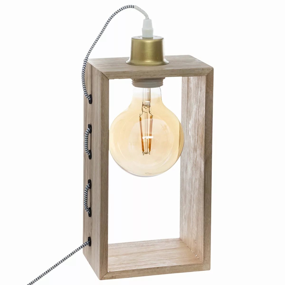 Tischlampe Atmosphera Holz Braun 25 W 220-240 V günstig online kaufen