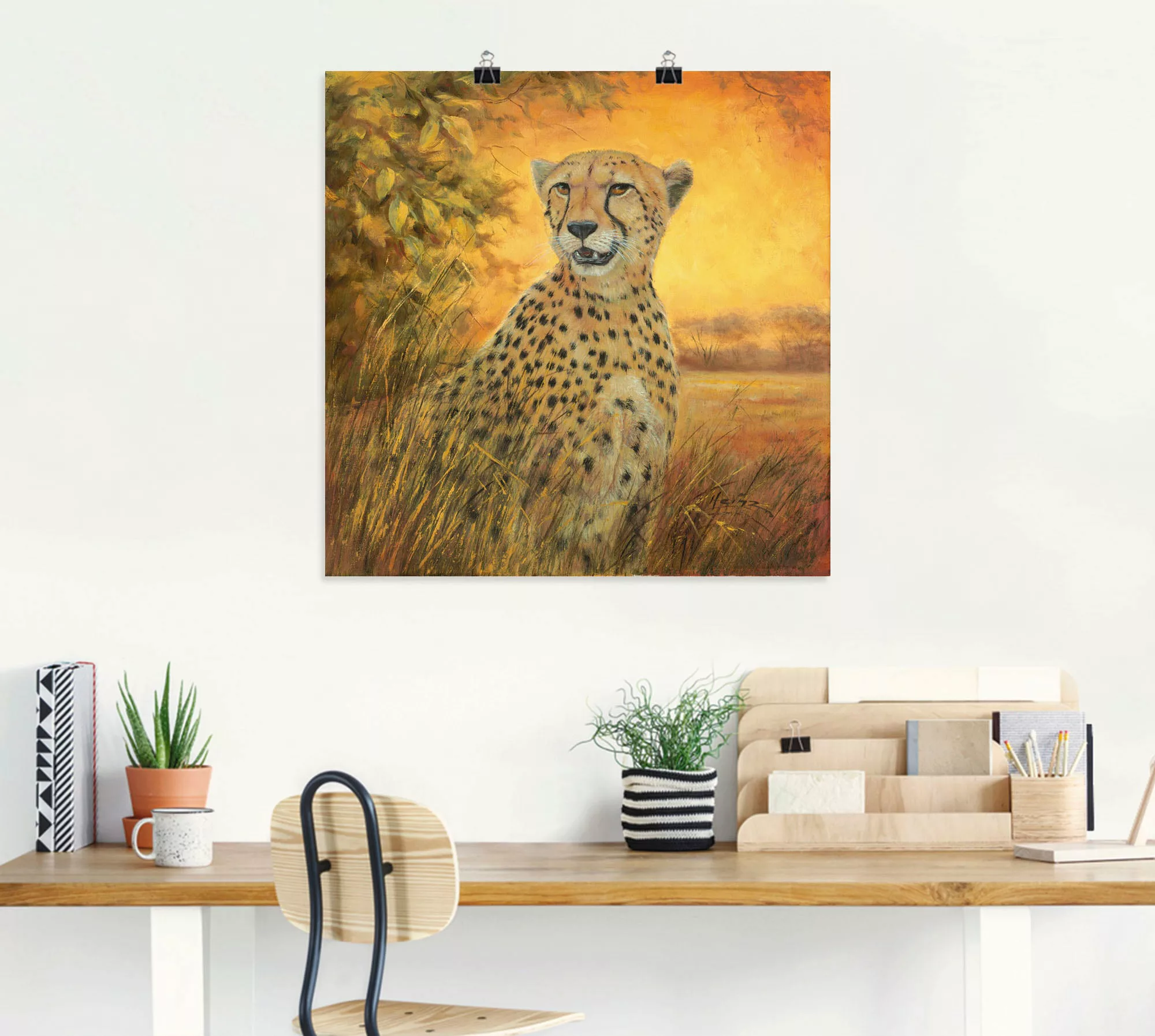 Artland Wandbild »Porträt Gepard«, Geparden Bilder, (1 St.), als Alubild, O günstig online kaufen
