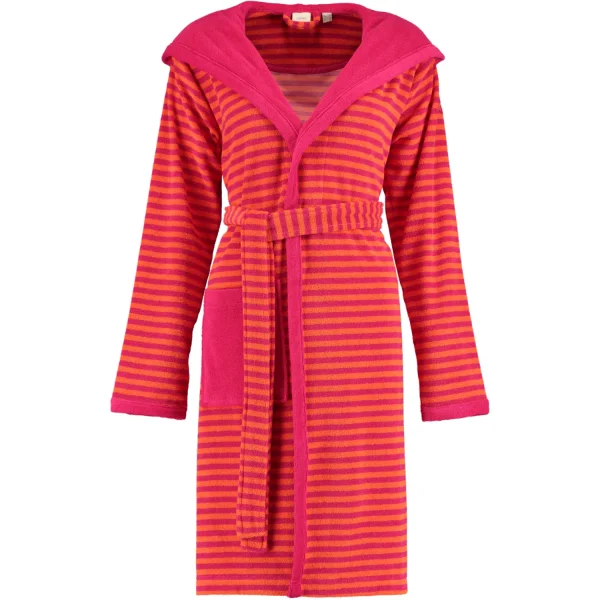 Esprit Damen Bademantel Striped Hoody Kapuze - Farbe: raspberry - 001 - S günstig online kaufen