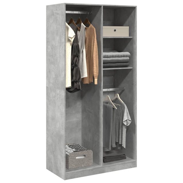 vidaXL Kleiderschrank Kleiderschrank Betongrau 100x50x200 cm Spanplatte günstig online kaufen