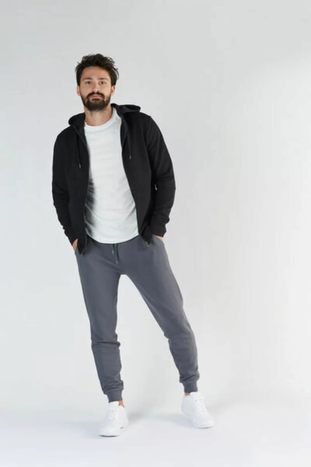 Herren Zip-hoodie Jacke Aus Bio-baumwolle "True North" T2900 günstig online kaufen
