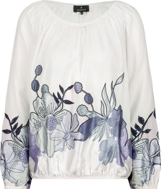 Monari Blusenshirt Bluse mit Blumen-Applikation off-white günstig online kaufen