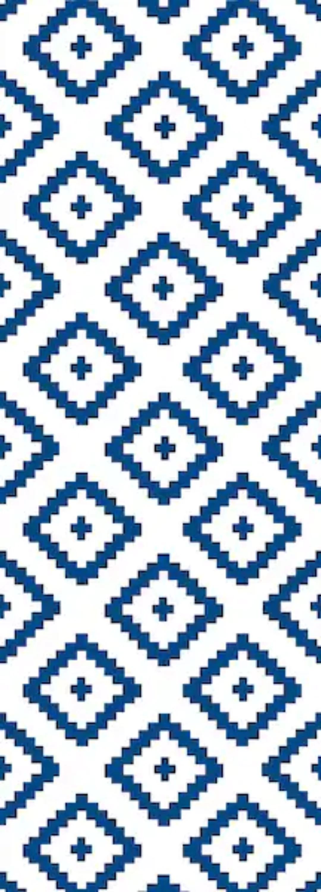 queence Vinyltapete »Olm - blau«, 90 x 250 cm, selbstklebend günstig online kaufen