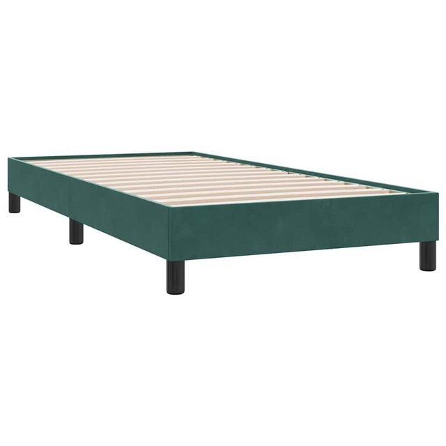 vidaXL Bett Boxspringbett ohne Matratze Dunkelgrün 90x210 cm Samt günstig online kaufen