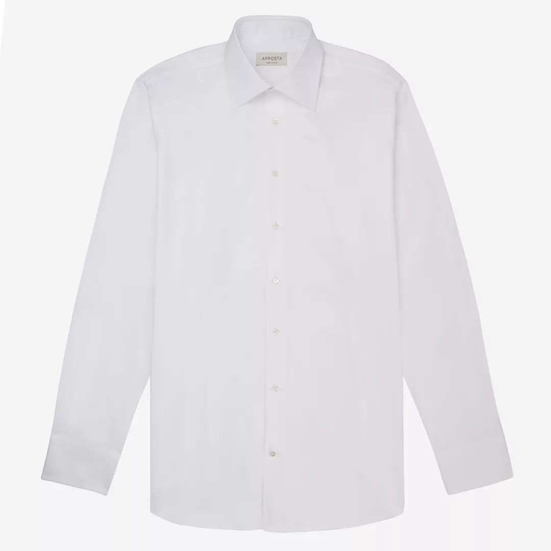 Hemd  einfarbig  weiß 100% baumwolle bio royal twill doppelt gezwirnt, krag günstig online kaufen