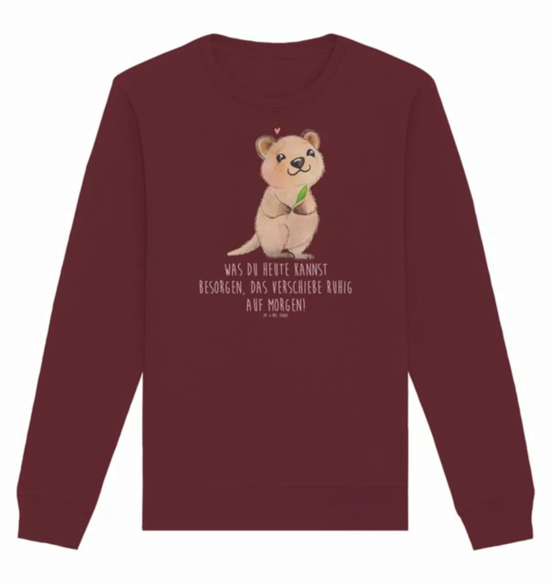 Mr. & Mrs. Panda Longpullover Größe XL Quokka Happy - Burgundy - Geschenk, günstig online kaufen