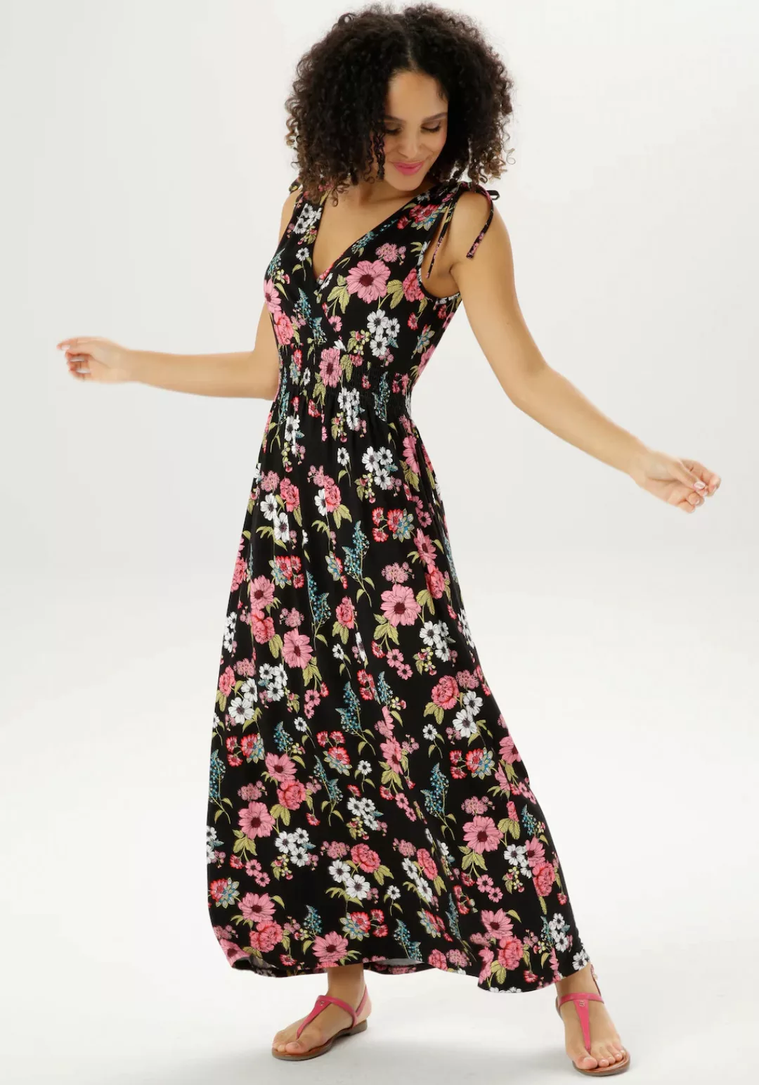 Aniston SELECTED Sommerkleid, mit Trägern zum Raffen günstig online kaufen