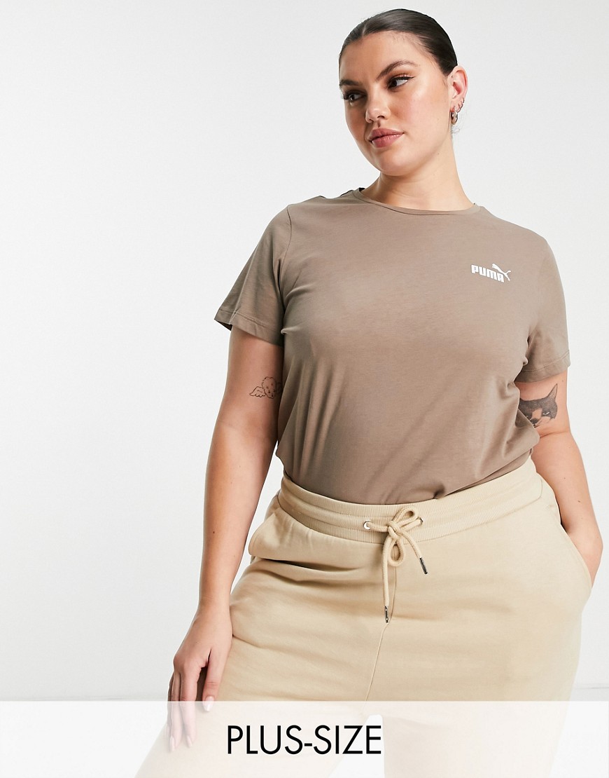 PUMA Plus – Essentials – T-Shirt in Taupe, exklusiv bei ASOS-Braun günstig online kaufen