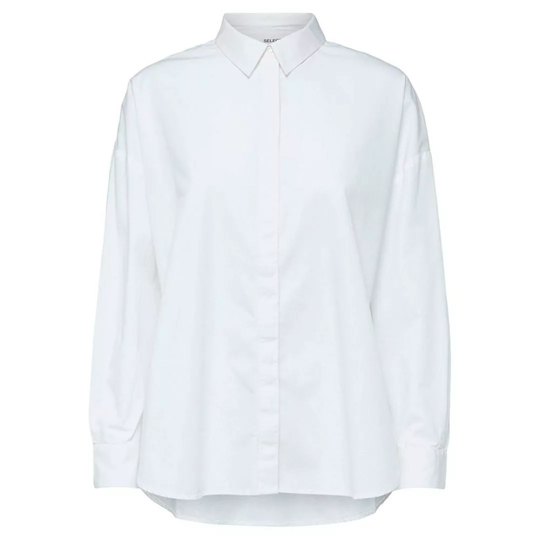 SELECTED Überschnittene Ärmel Bio-baumwolle Hemd Damen White günstig online kaufen