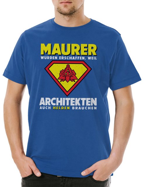 Urban Backwoods Print-Shirt Super Maurer Herren T-Shirt Symbol Handwerk Ber günstig online kaufen