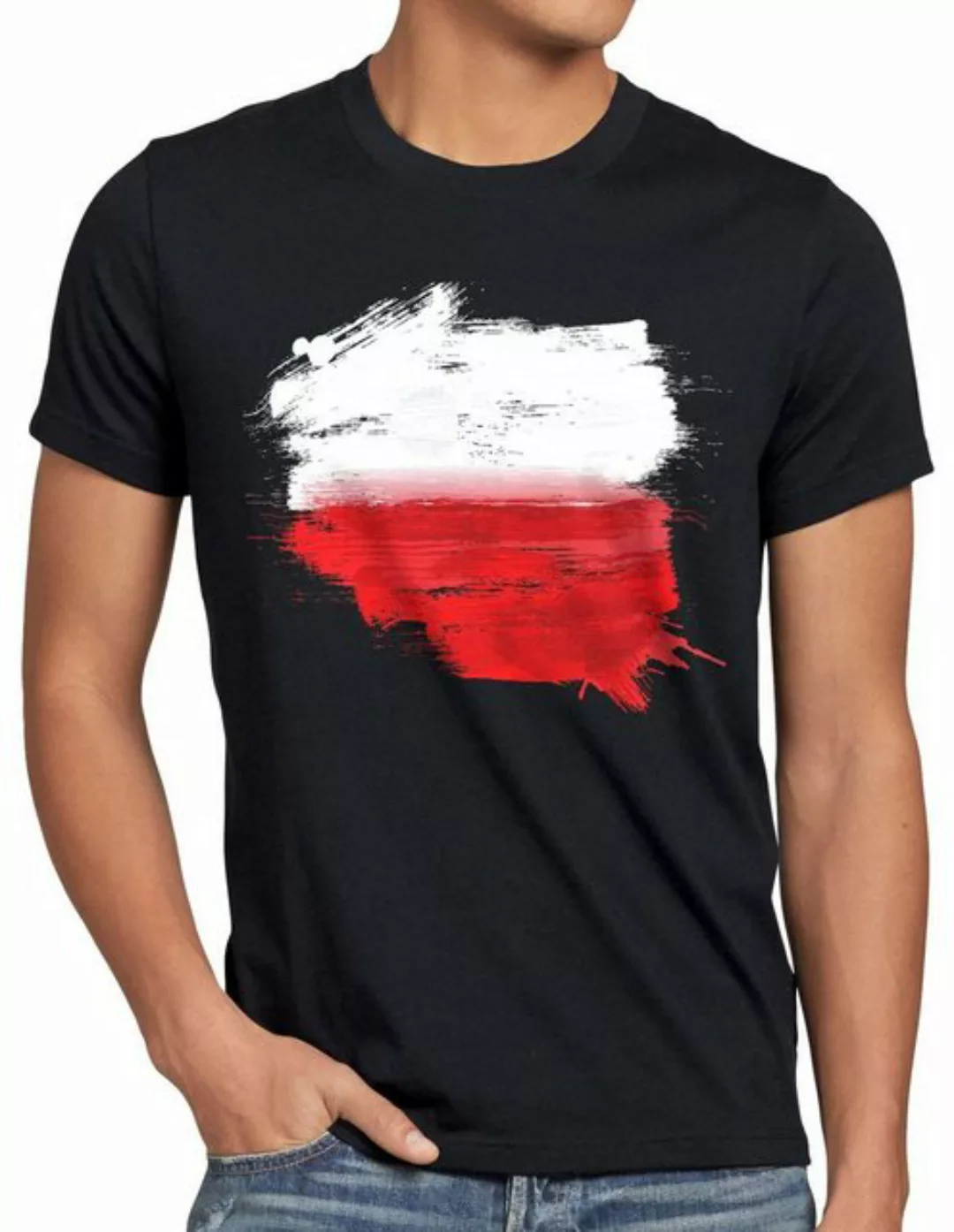 style3 T-Shirt Flagge Polen Fußball Sport Polska WM EM Fahne günstig online kaufen