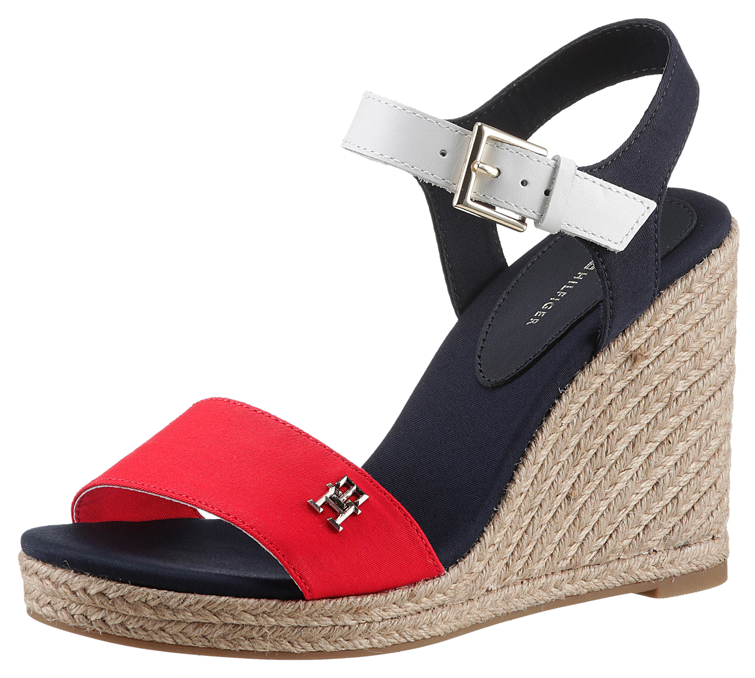 Tommy Hilfiger Keilsandalette "STRIPES WEDGE SANDAL", Sommerschuh, Sandale, günstig online kaufen