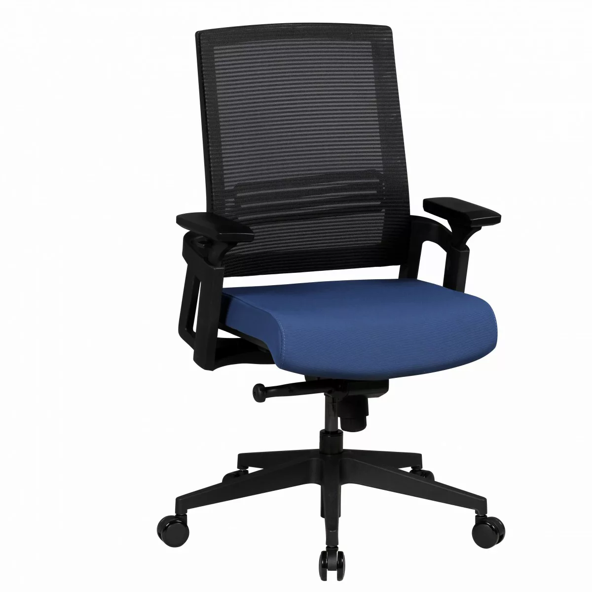 Bürostuhl AREZZO A2 Stoffbezug Schreibtischstuhl Armlehne blau Chefsessel 1 günstig online kaufen