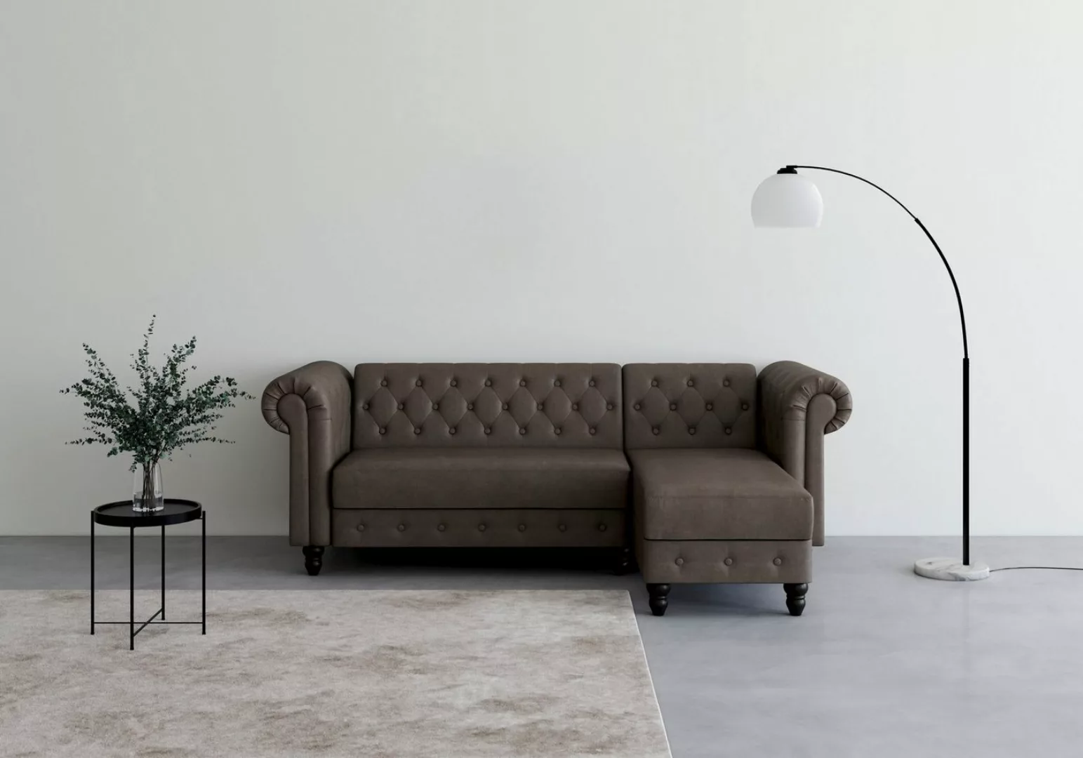 Dorel Home Ecksofa Felix, L-Form, 241 cm (Liegefl.108x195 cm), Recamiere ta günstig online kaufen