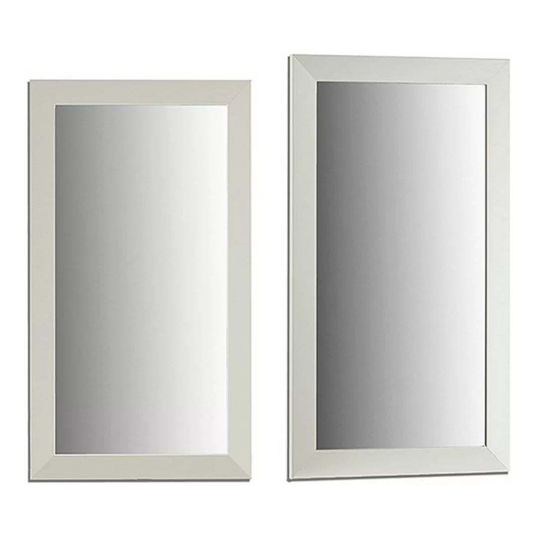 Wandspiegel Holz Weiß Glas (1,5 X 84,5 X 64,5 Cm) günstig online kaufen