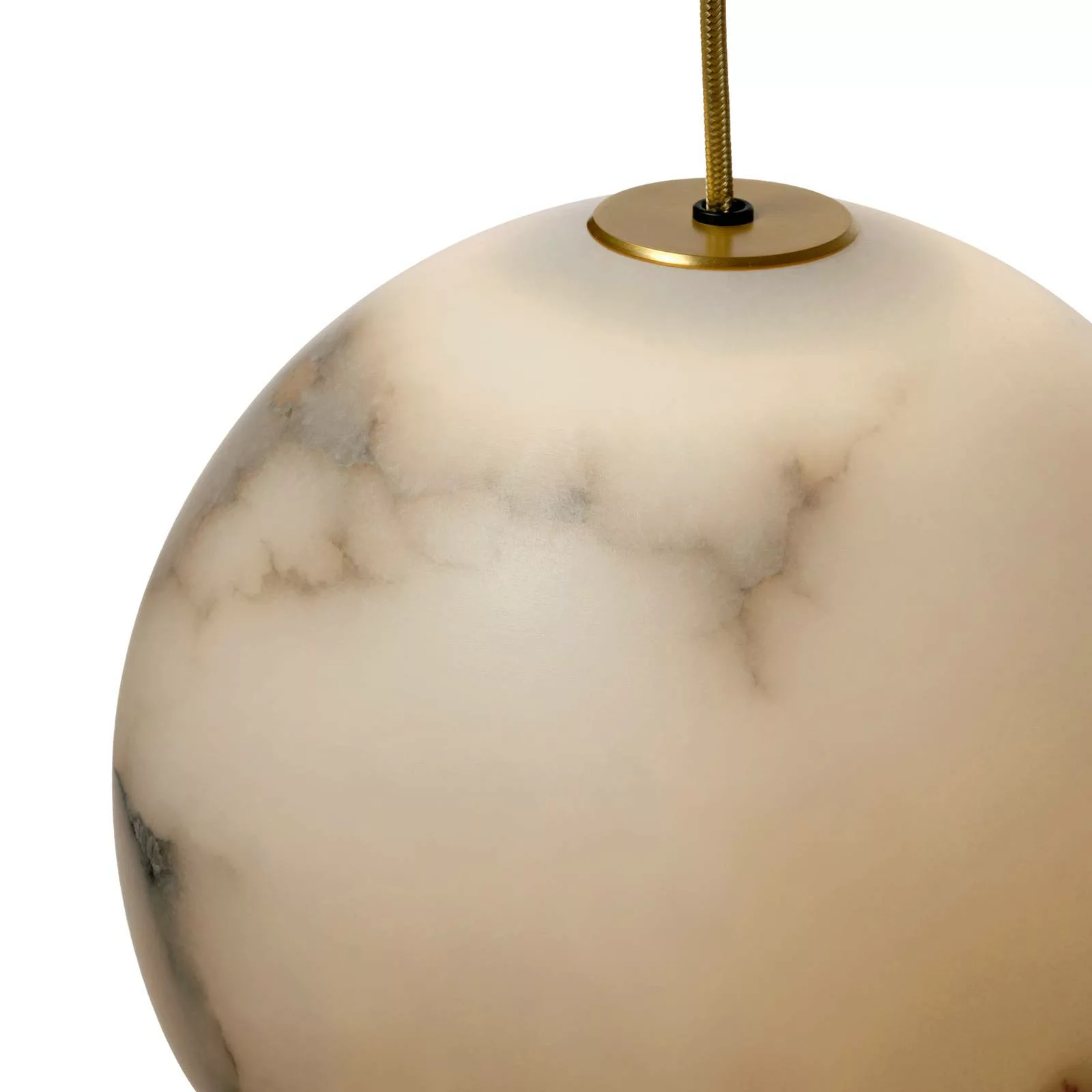 LED-Hängeleuchte Neil, Alabaster, gold, Ø 21cm günstig online kaufen