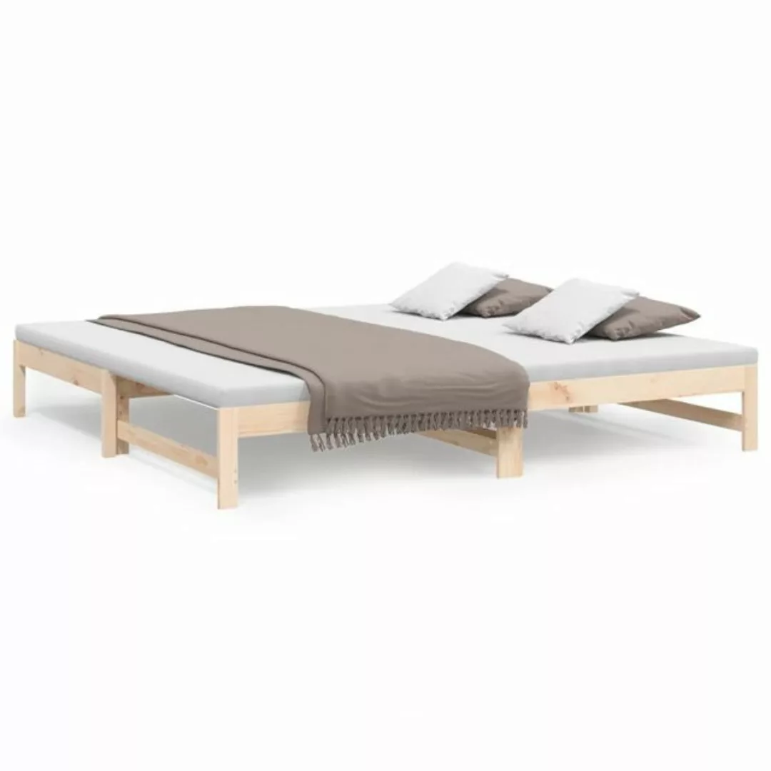 furnicato Bett Tagesbett Ausziehbar 2x(80x200) cm Massivholz Kiefer günstig online kaufen
