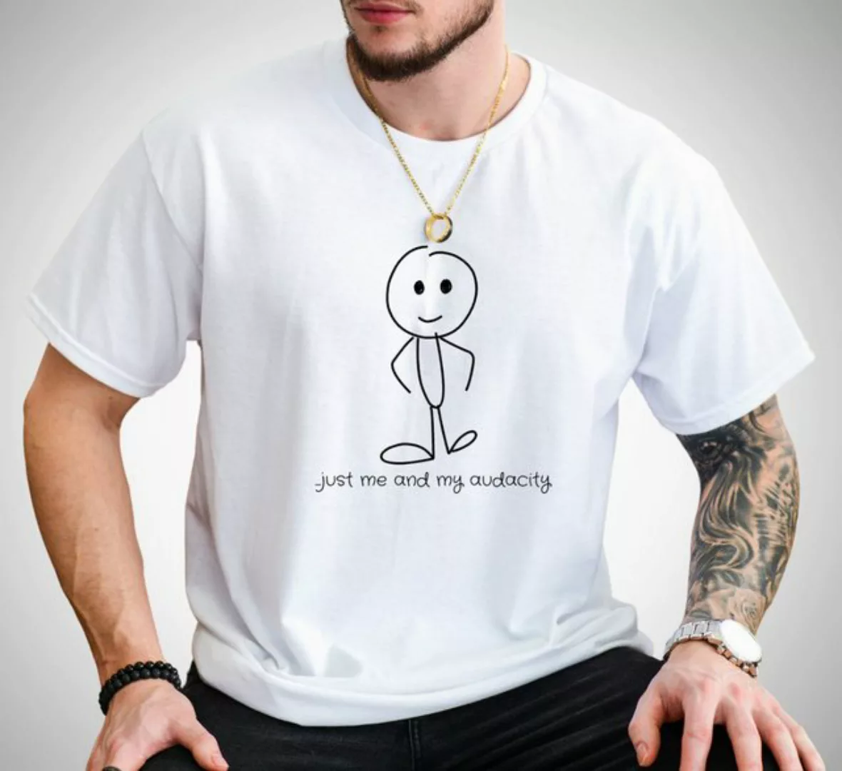 Quality Elegance T-Shirt Just Me and My Audacity günstig online kaufen