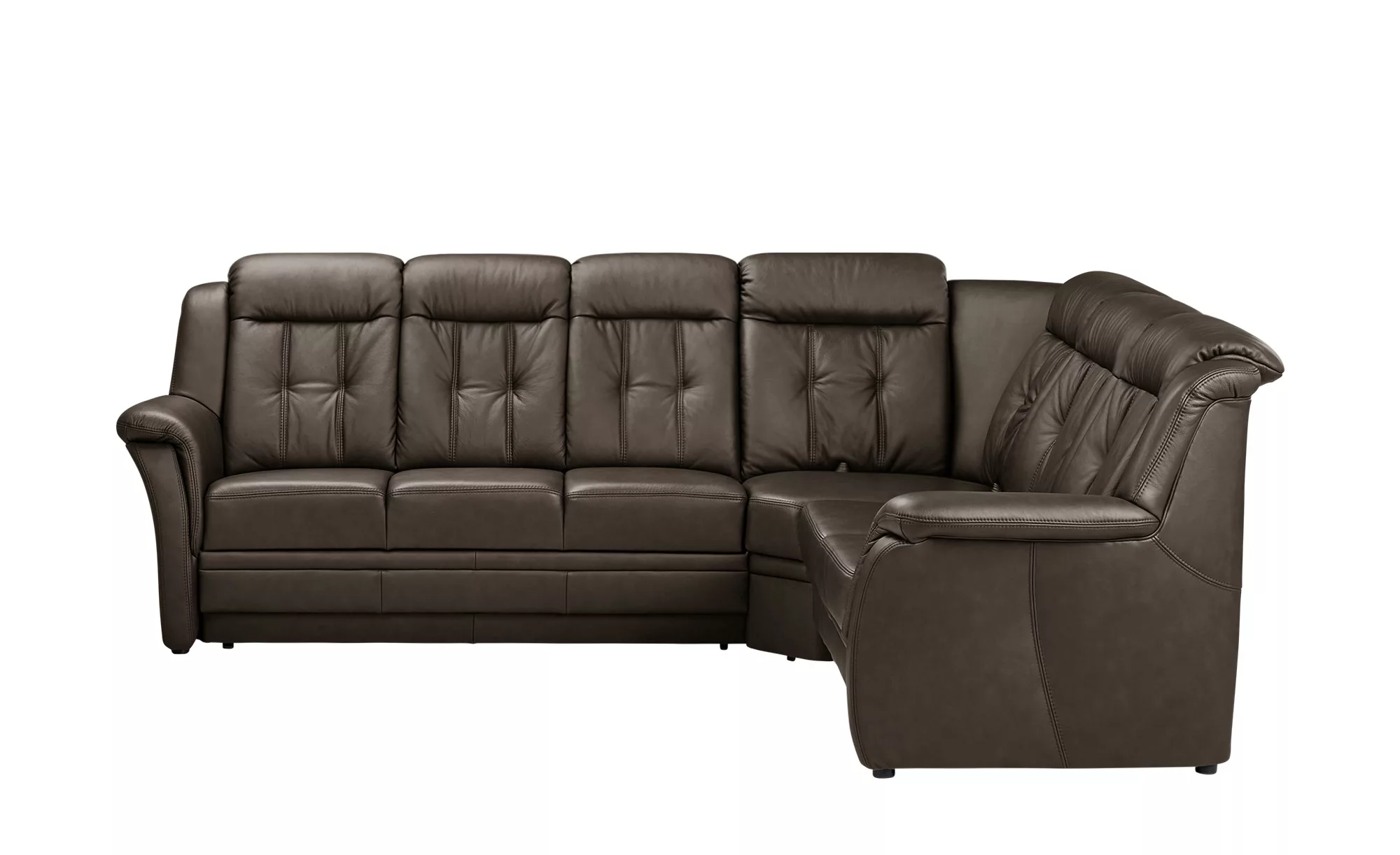 Polstermöbel Oelsa Komfort-Ecksofa aus Leder  Andorra - braun - 99 cm - Pol günstig online kaufen