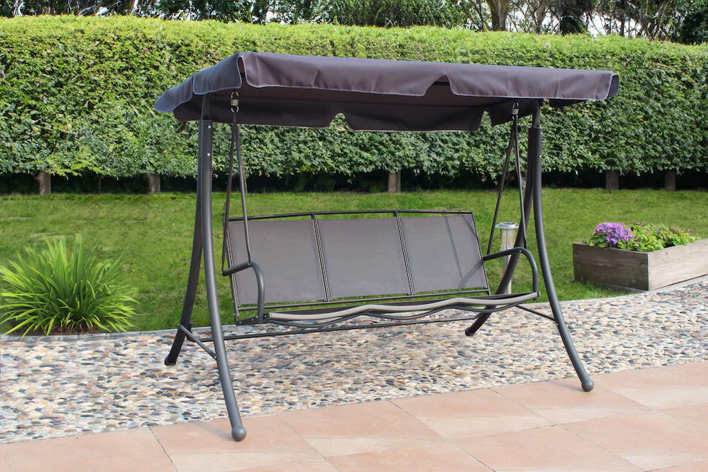 Garden Pleasure Hollywoodschaukel "ANNA", grau/schwarz günstig online kaufen