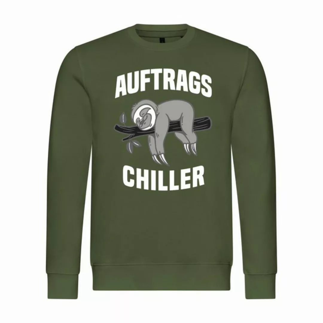 deinshirt Rundhalspullover Herren Pullover Auftrags Chiller Faultier Mit Pr günstig online kaufen