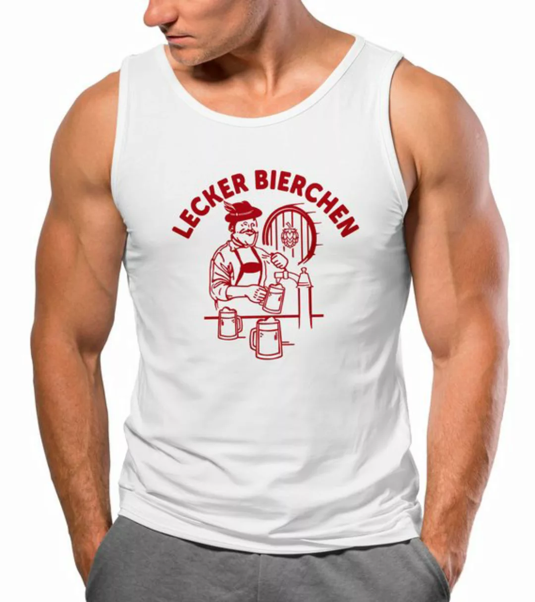 MoonWorks Tanktop Herren Tanktop Lecker Bierchen Bier Saufen Party Malle Ur günstig online kaufen