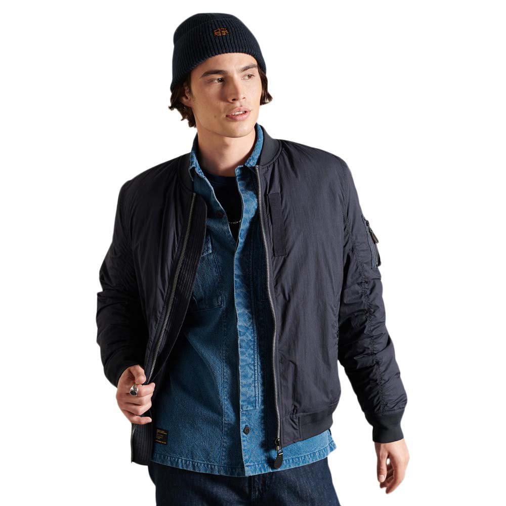 Superdry New Military Bomber Jacke 2XL Navy Reverse Camo günstig online kaufen