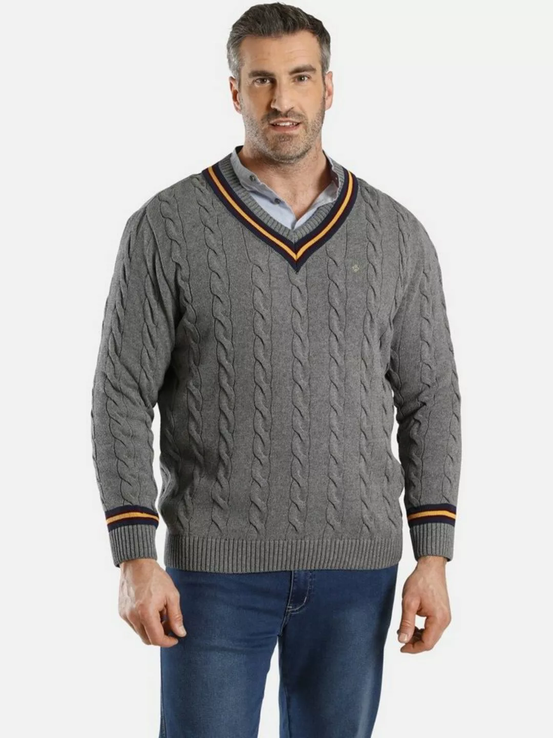 Charles Colby Strickpullover DUKE RONALD mit angesagtem Zopfmuster günstig online kaufen