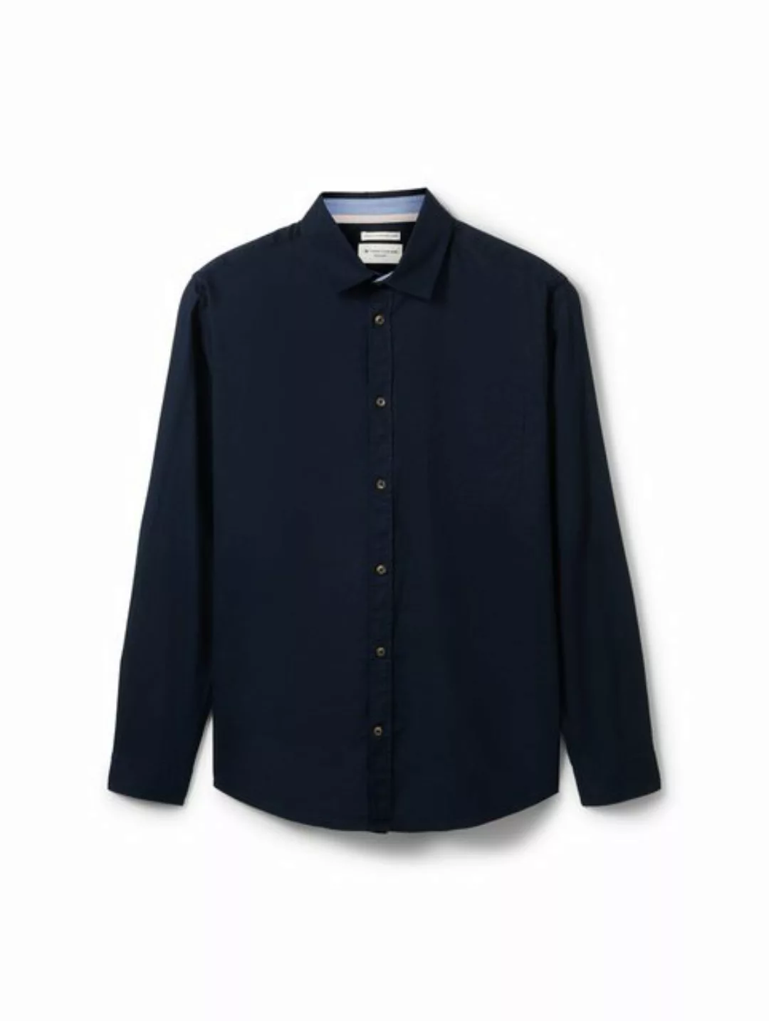 TOM TAILOR Langarmhemd cotton linen shirt günstig online kaufen