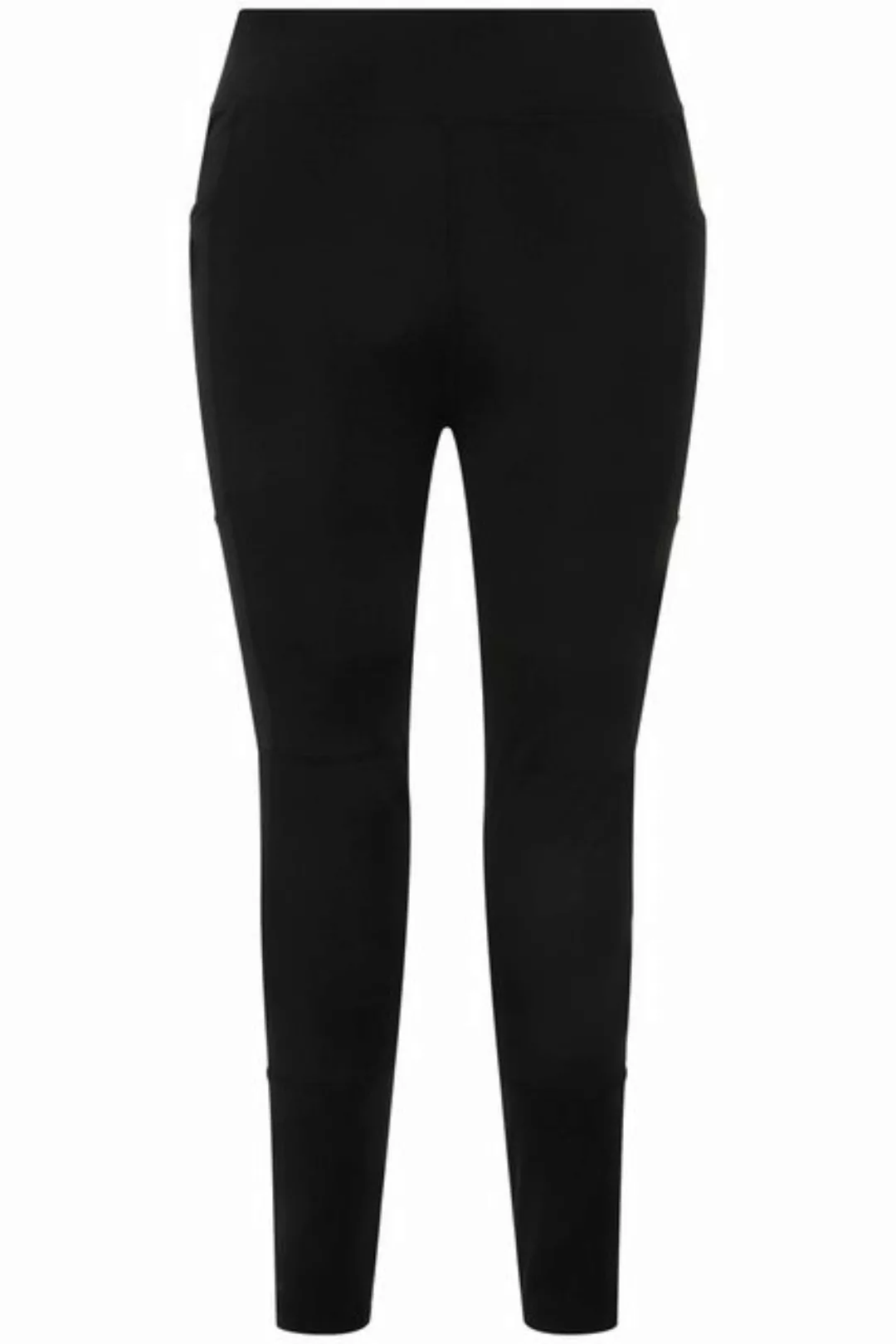 Ulla Popken Lederimitathose Wander-Leggings Zipptasche High Waist Elastikbu günstig online kaufen