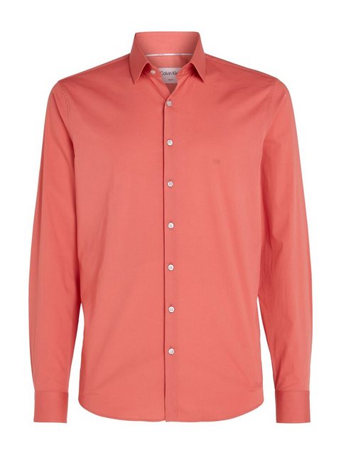 Calvin Klein Businesshemd POPLIN STRETCH SLIM SHIRT mit Kentkragen, Logopri günstig online kaufen