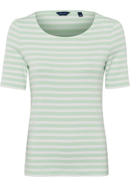 Gant T-Shirt STRIPED 1X1 RIB LSS T-SHIRT (1-tlg) mit charmantem Streifendes günstig online kaufen