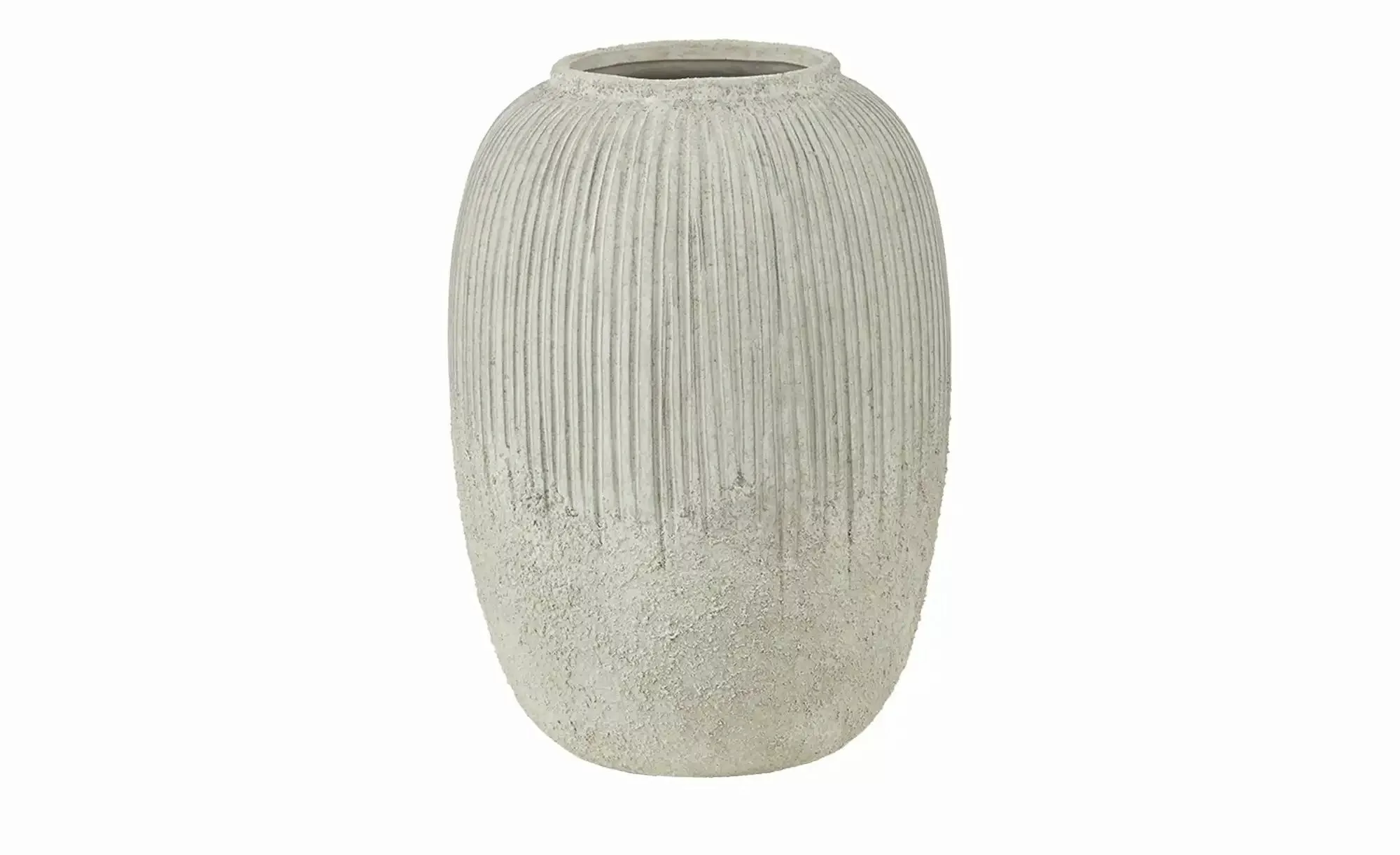 HOME STORY Vase   ¦ grau ¦ Steinzeug ¦ Maße (cm): H: 24,5  Ø: 17.5 Accessoi günstig online kaufen