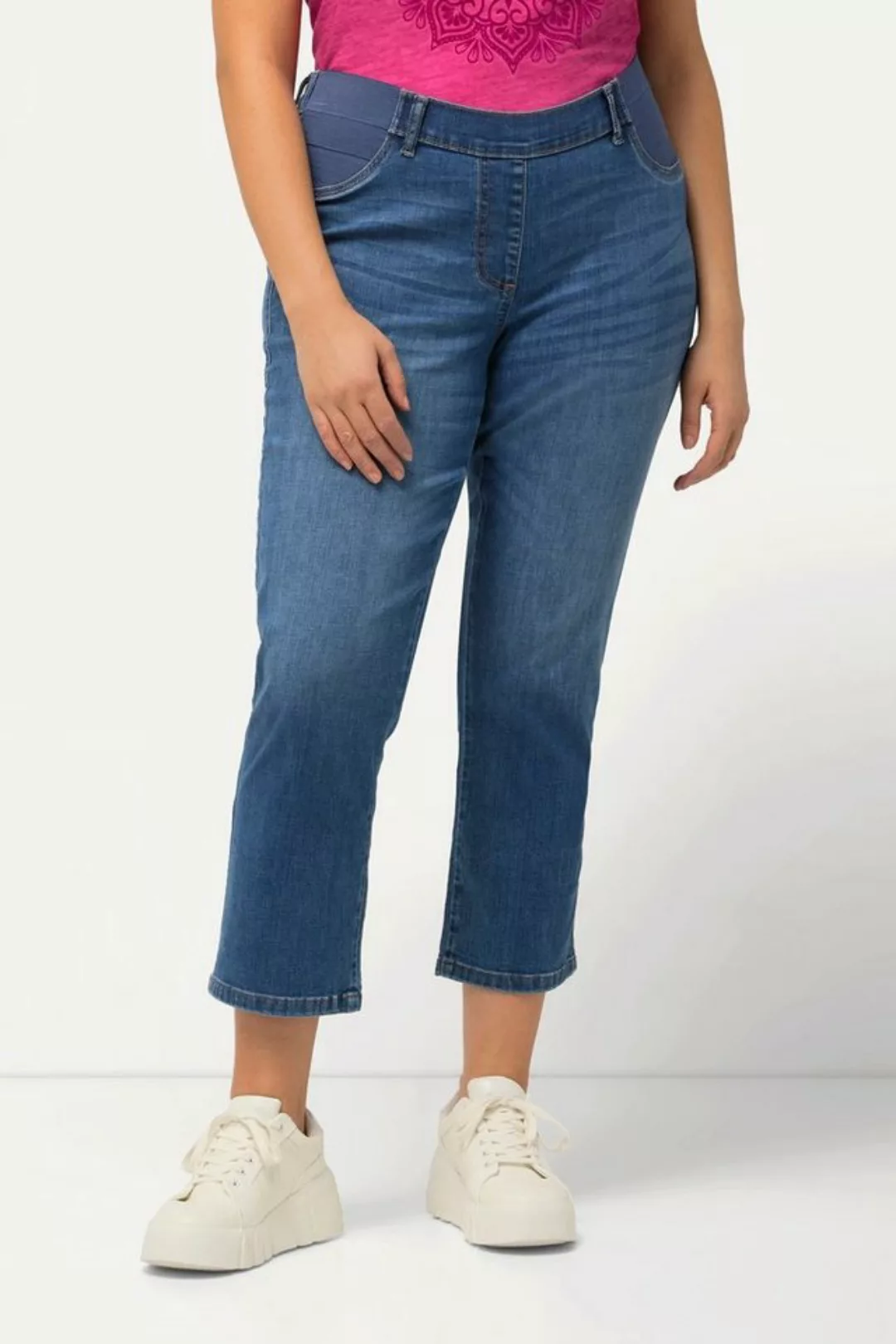 Ulla Popken 5-Pocket-Jeans 7/8-Jeans Sienna schmales Bein Komfortbund günstig online kaufen