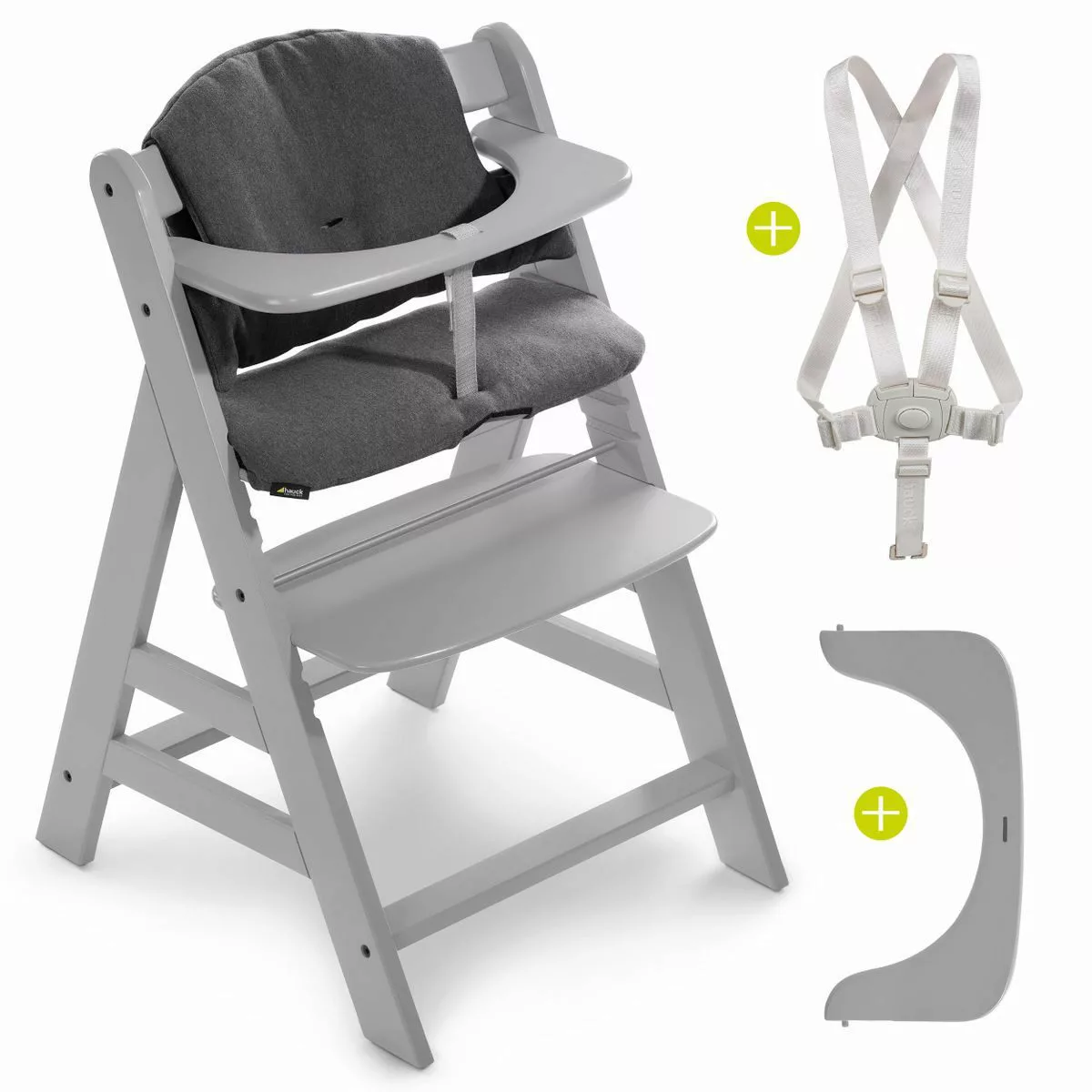 Hauck Hochstuhl Alpha Plus Grey (Set), günstig online kaufen