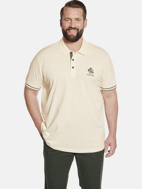 Charles Colby Poloshirt EARL KAHEDIN mit Blatt-Stickerei günstig online kaufen