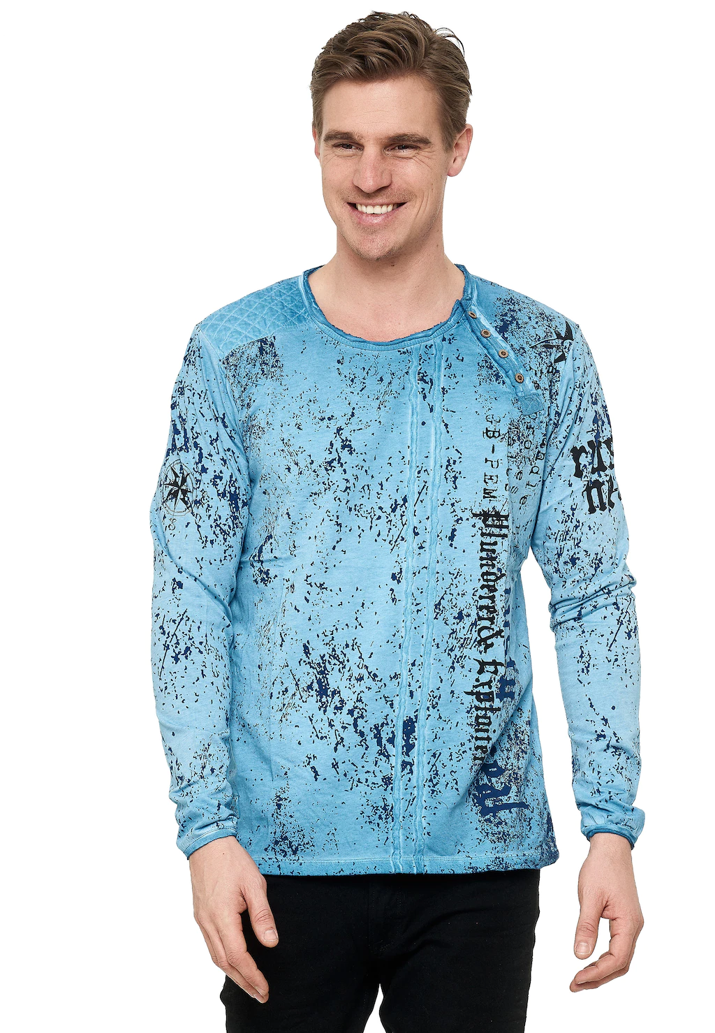 Rusty Neal Langarmshirt, mit coolem Allover-Print günstig online kaufen