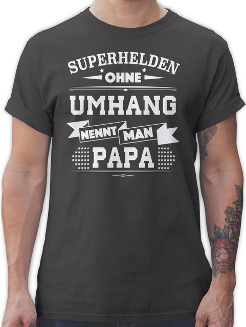 Shirtracer T-Shirt Superhelden ohne Umhang Papa Vatertag Geschenk für Papa günstig online kaufen