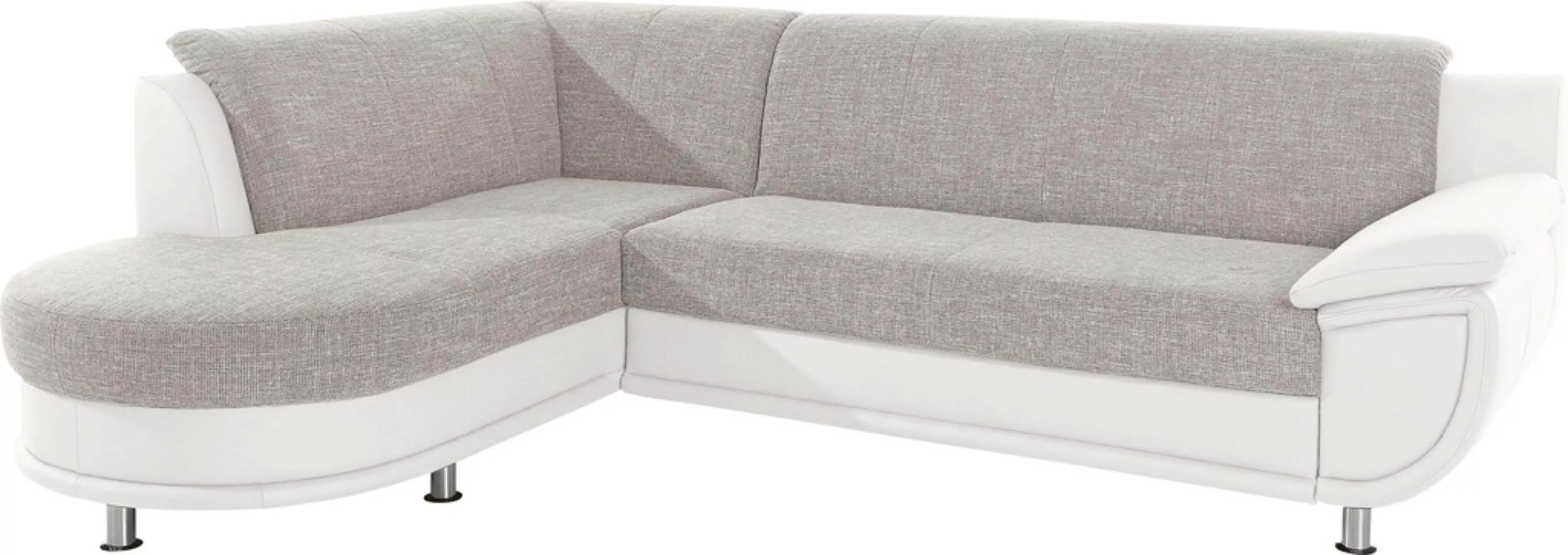 TRENDMANUFAKTUR Ecksofa "Rondo 3, zeitlos und bequem, Materialmix, breite A günstig online kaufen