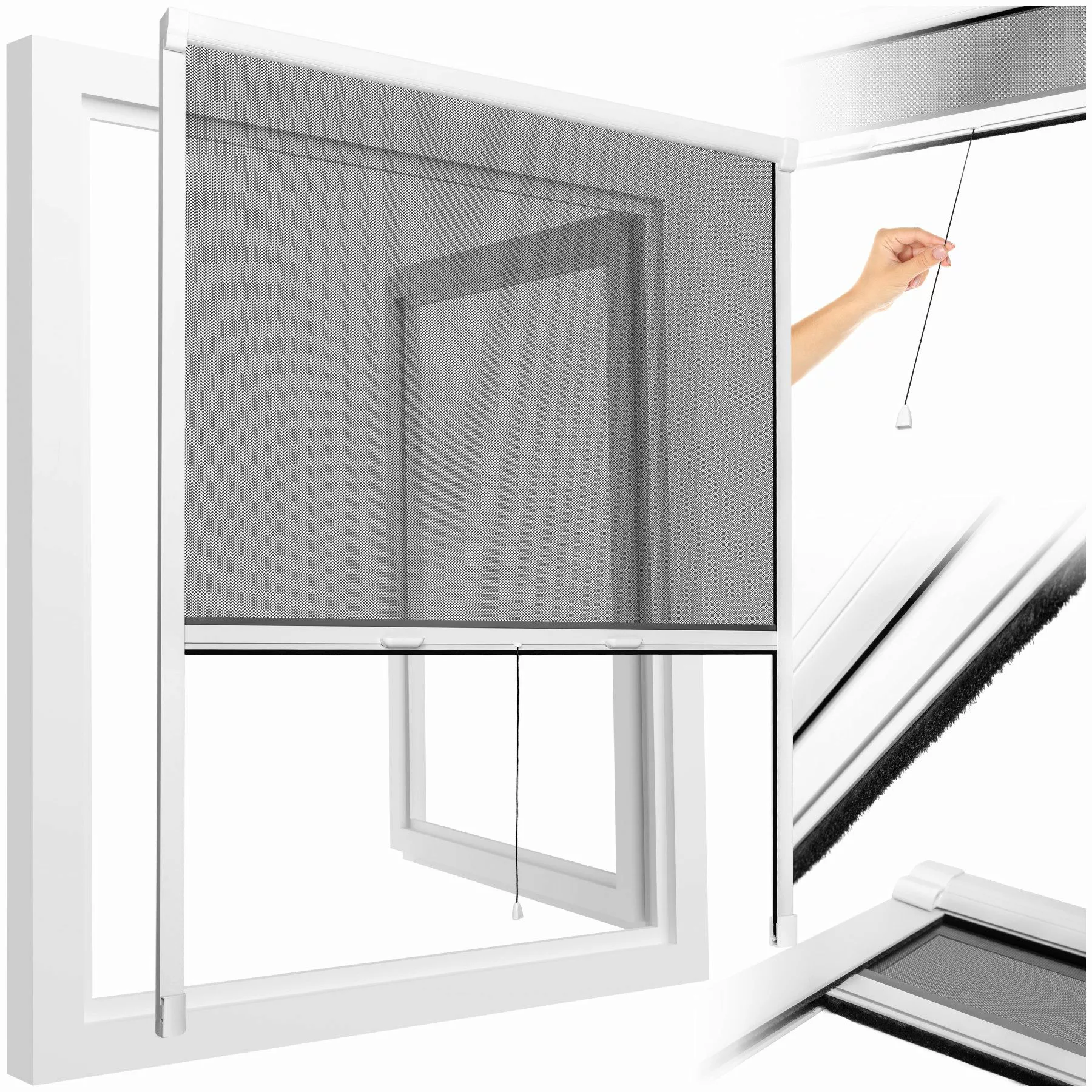 tectake Insektenschutz-Fensterrahmen Insektenschutzrollo, aus Aluminium günstig online kaufen