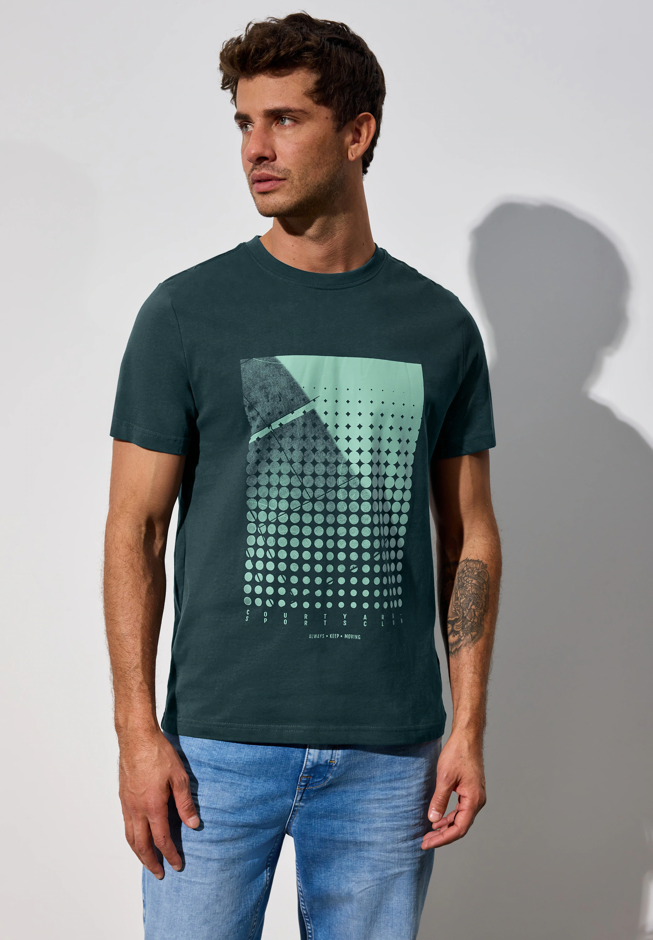 STREET ONE MEN T-Shirt, mit Rundhalsausschnitt günstig online kaufen