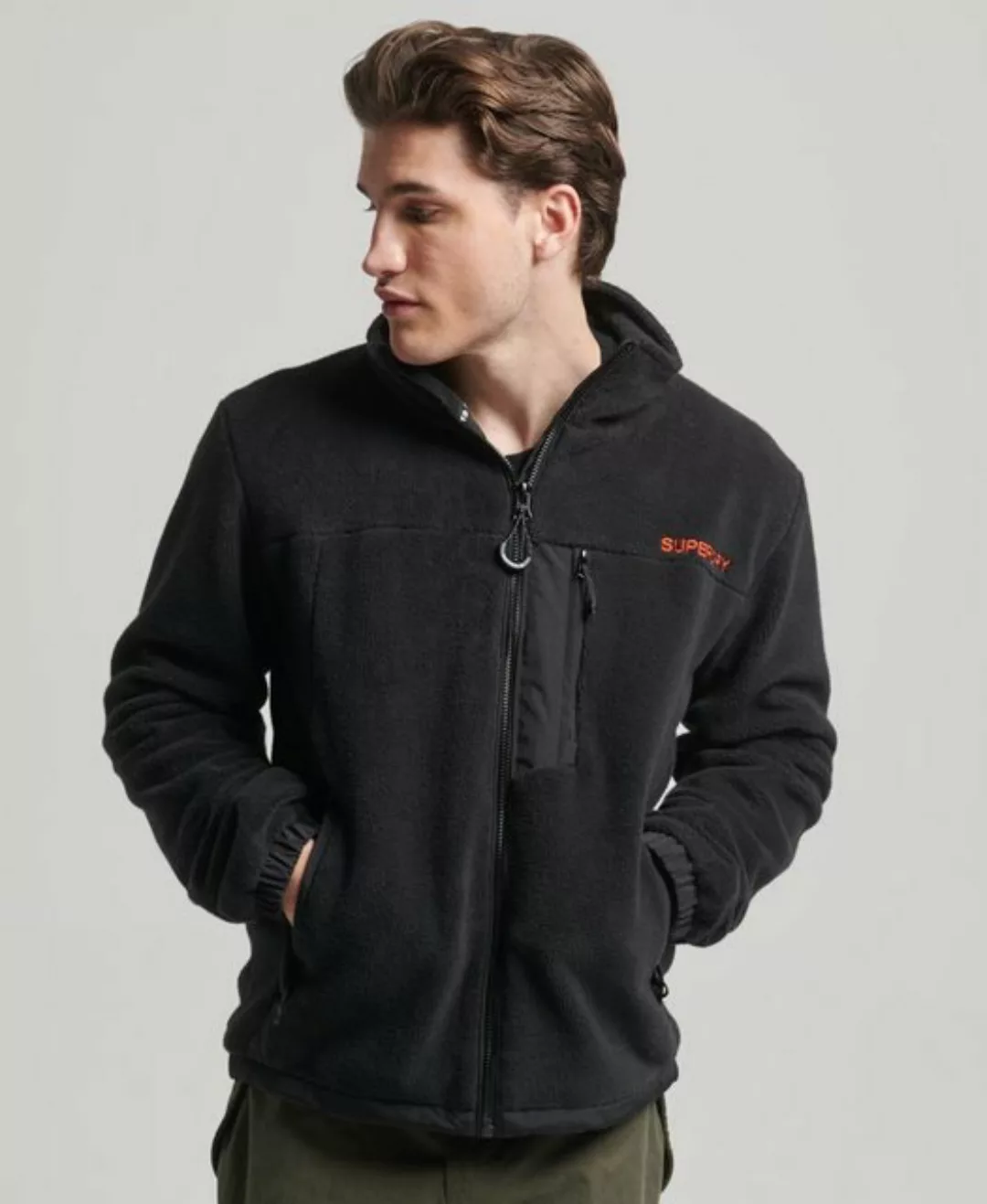 Superdry Fleecejacke CODE FLEECE TREKKER JACKET Black günstig online kaufen