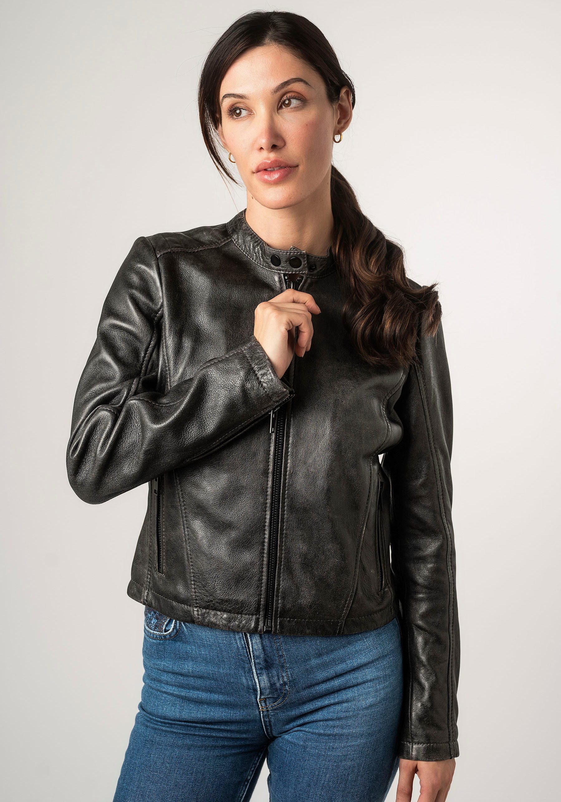 Mauritius Lederjacke 2Wrayla SF mit Reißverschluss günstig online kaufen