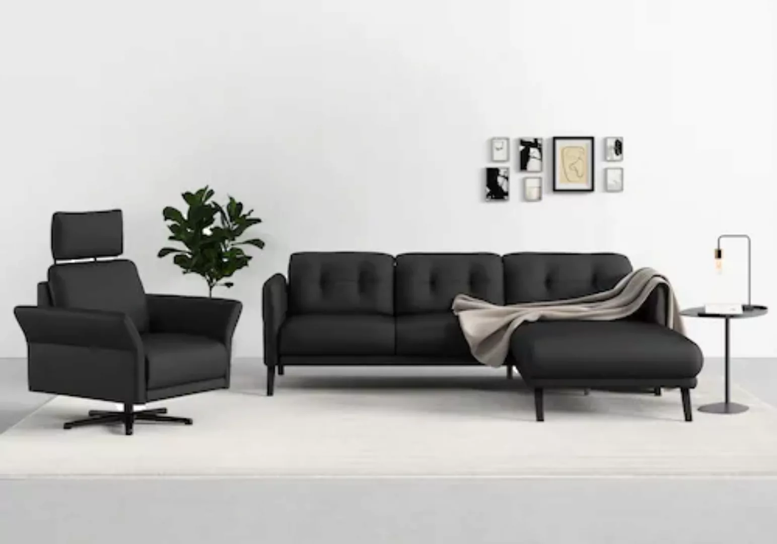 sit&more Ecksofa "Scandia L-Form", Wahlweise mit Kopfteilverstellung und Ar günstig online kaufen