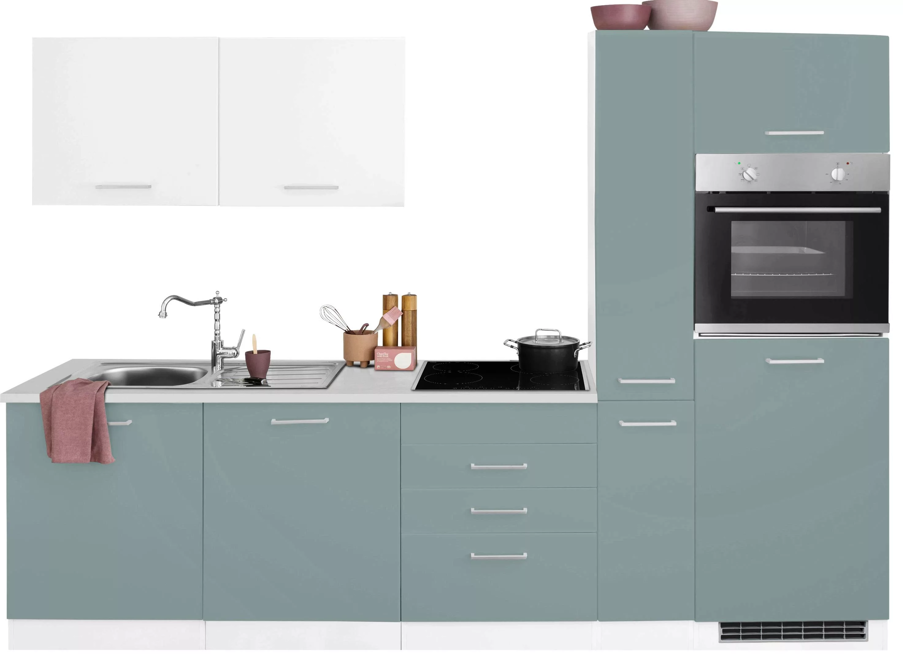 HELD MÖBEL Küchenzeile "Visby", ohne E-Geräte, Breite 270 cm für Kühlschran günstig online kaufen