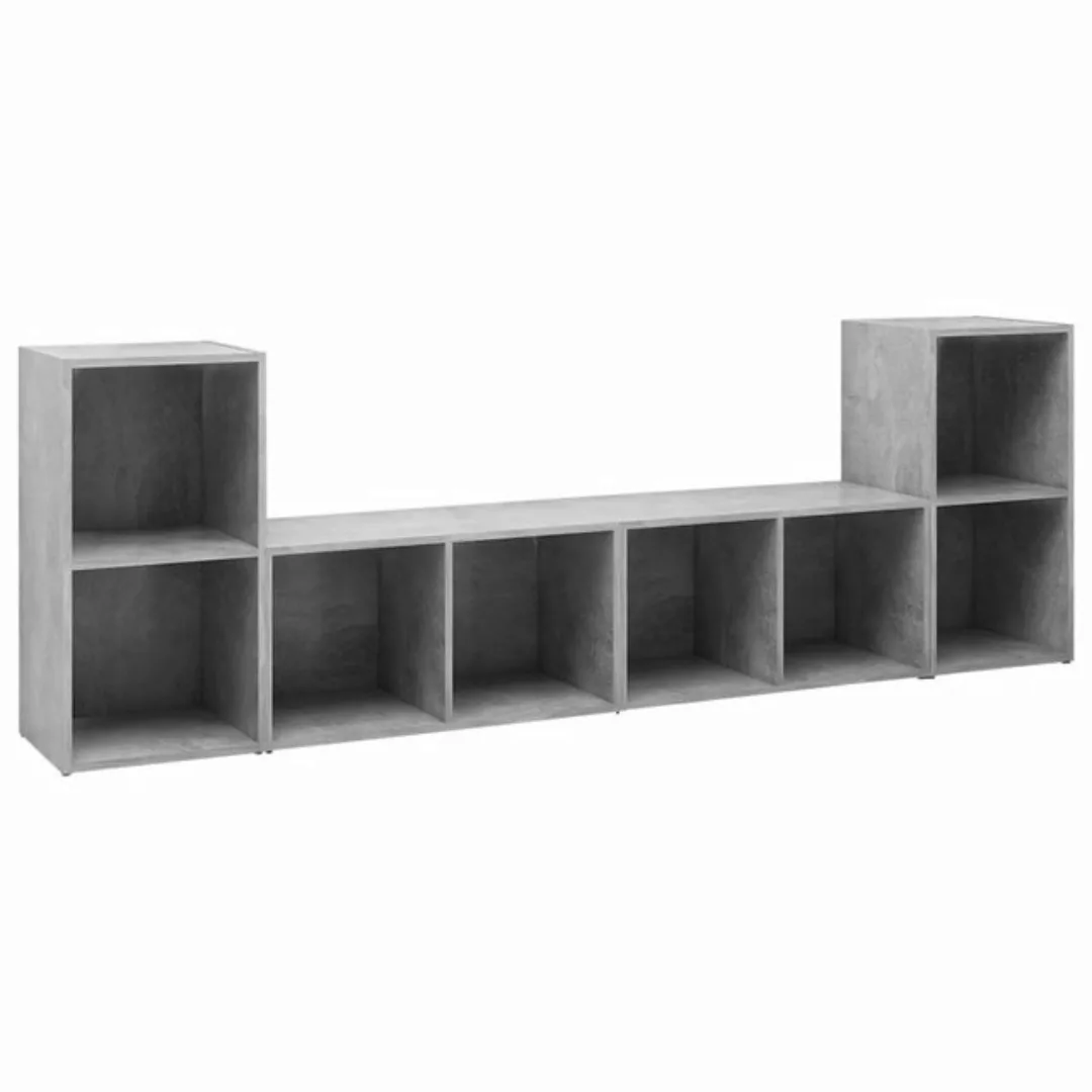 vidaXL TV-Schrank TV-Schränke 4 Stk. Betongrau 72x35x36,5 cm Holzwerkstoff günstig online kaufen