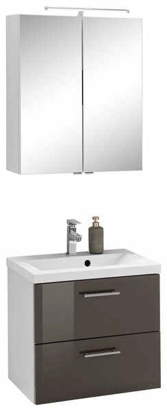 welltime Badmöbel-Set "Venedig", (2 St.), Spiegelschrank und Waschplatz günstig online kaufen